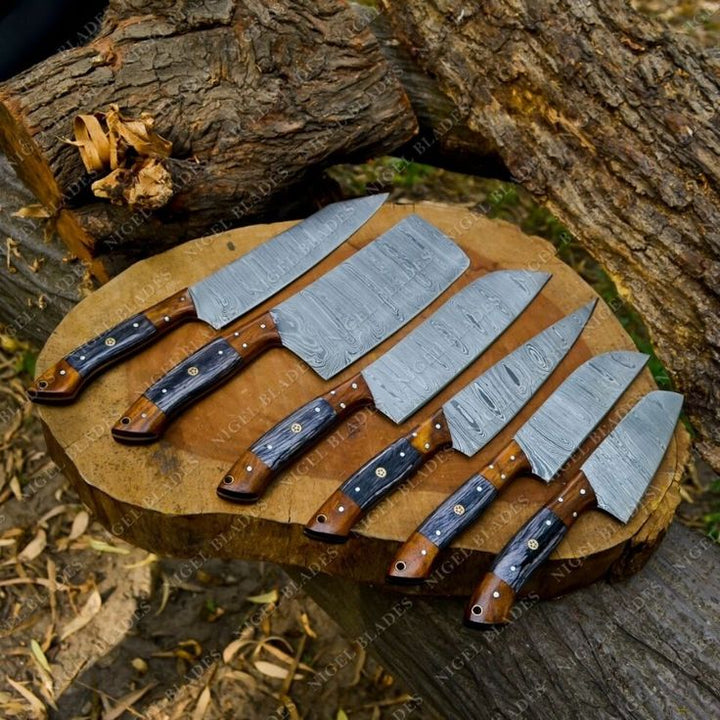 Damascus Kitchen Knife Sets