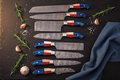 Texasforge Damascus Kitchen Knife Set