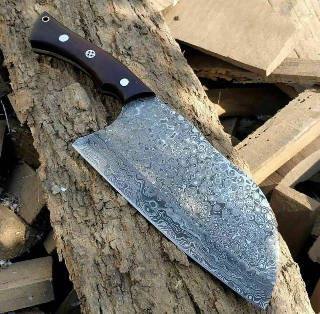 Roserain Damascus Cleaver