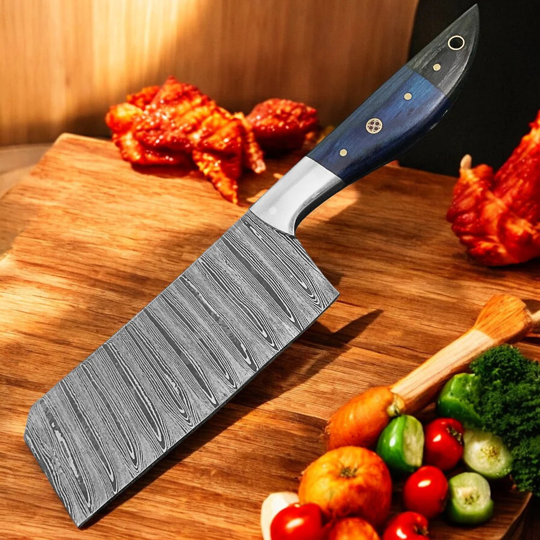Stormwood Damascus Cleaver