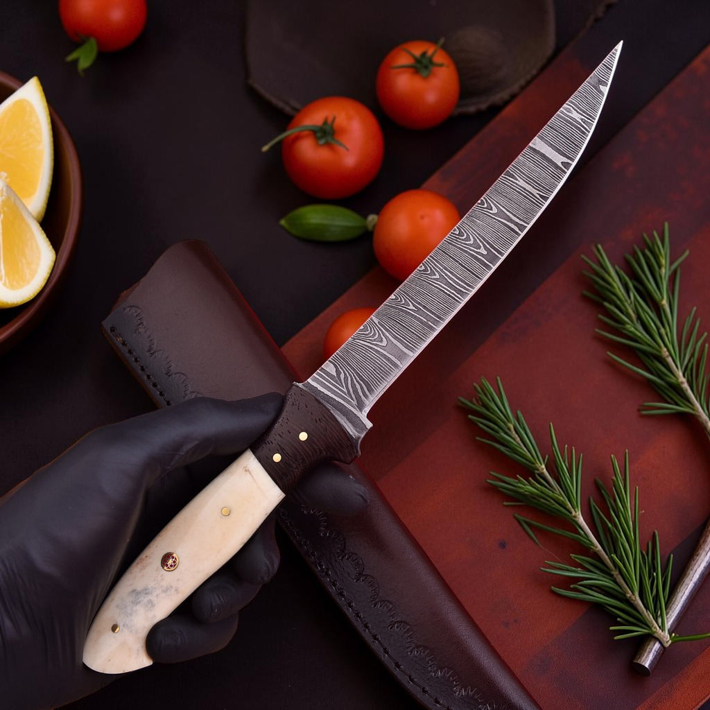 Ivywood Damascus Fillet Knife