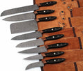 Hornrose Damascus Kitchen Knife Set – 8 Piece