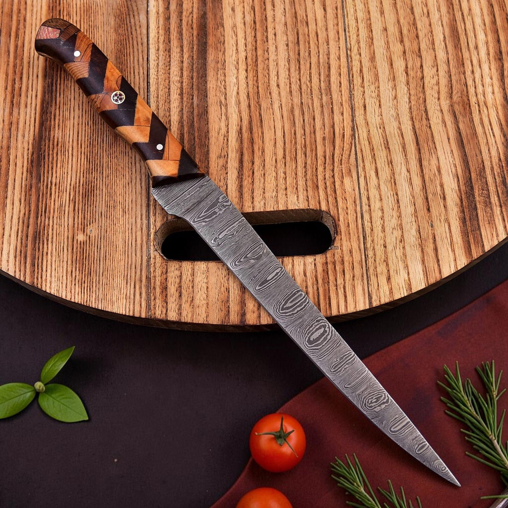 8 inches damascus fillet knife