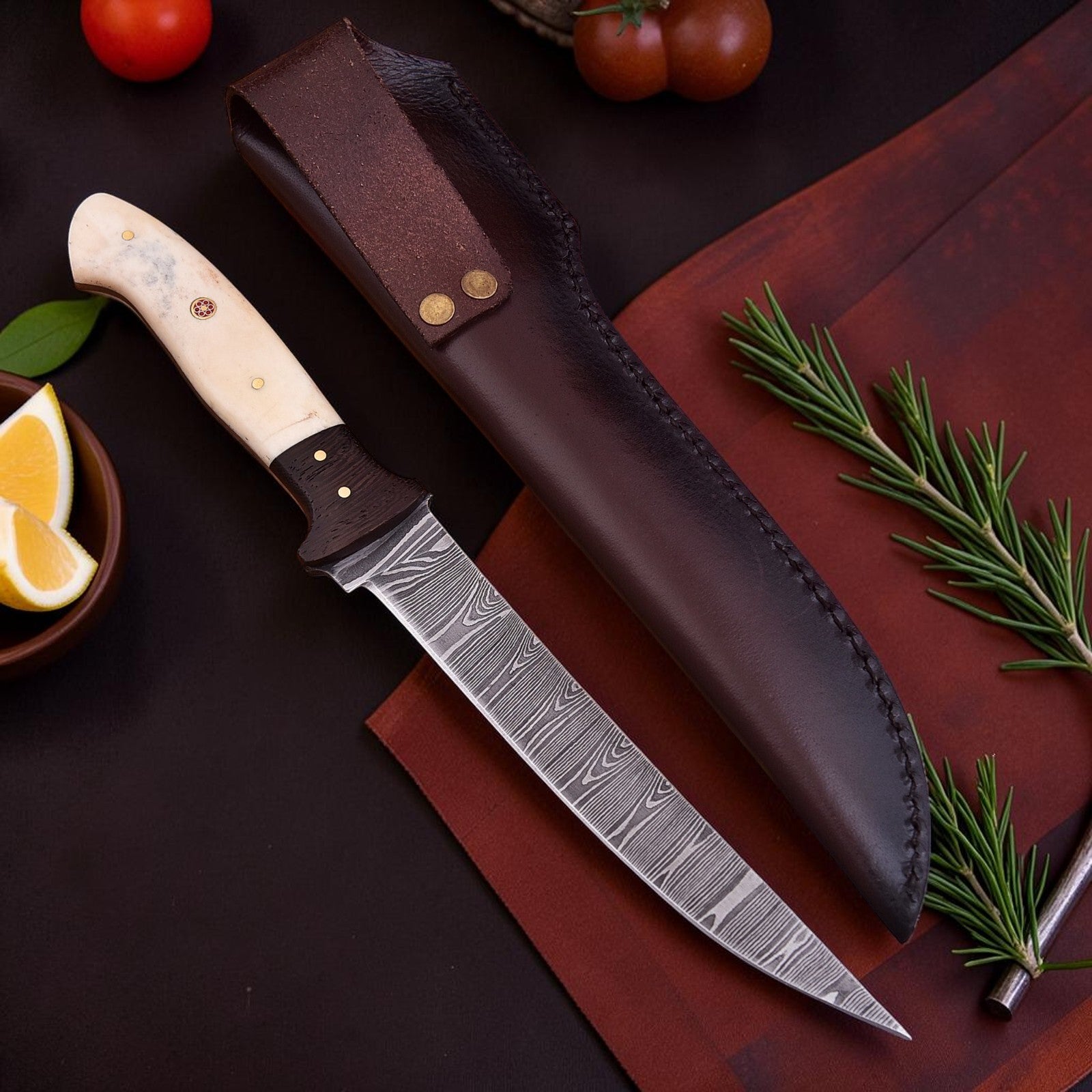 Ivywood Damascus Fillet Knife