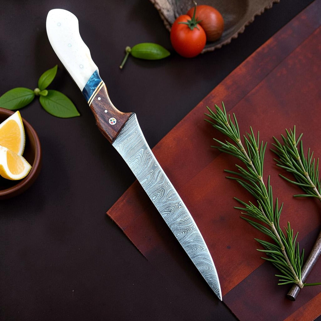 Rosebone Damascus Fillet Knife