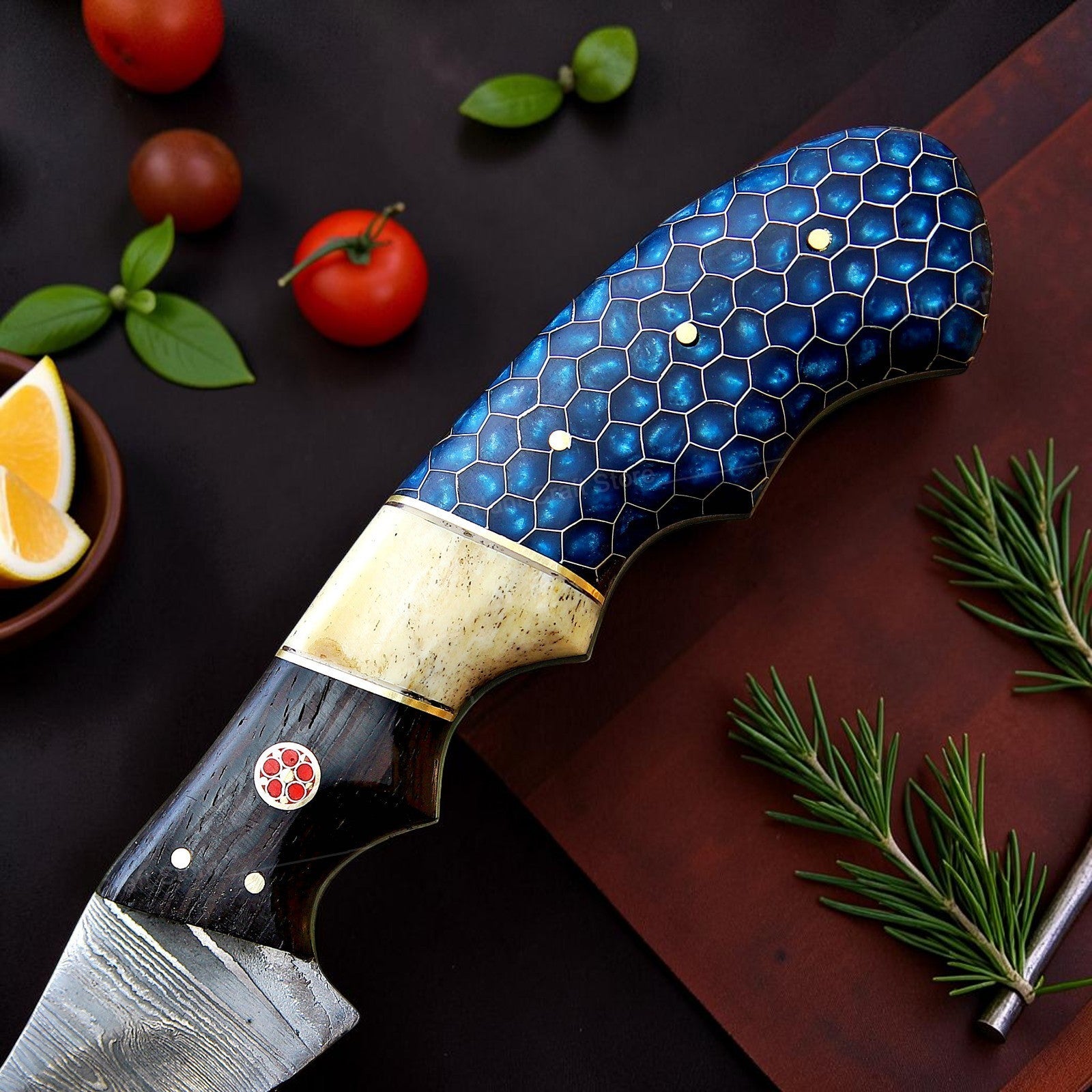 Honeybone Damascus Fillet Knife