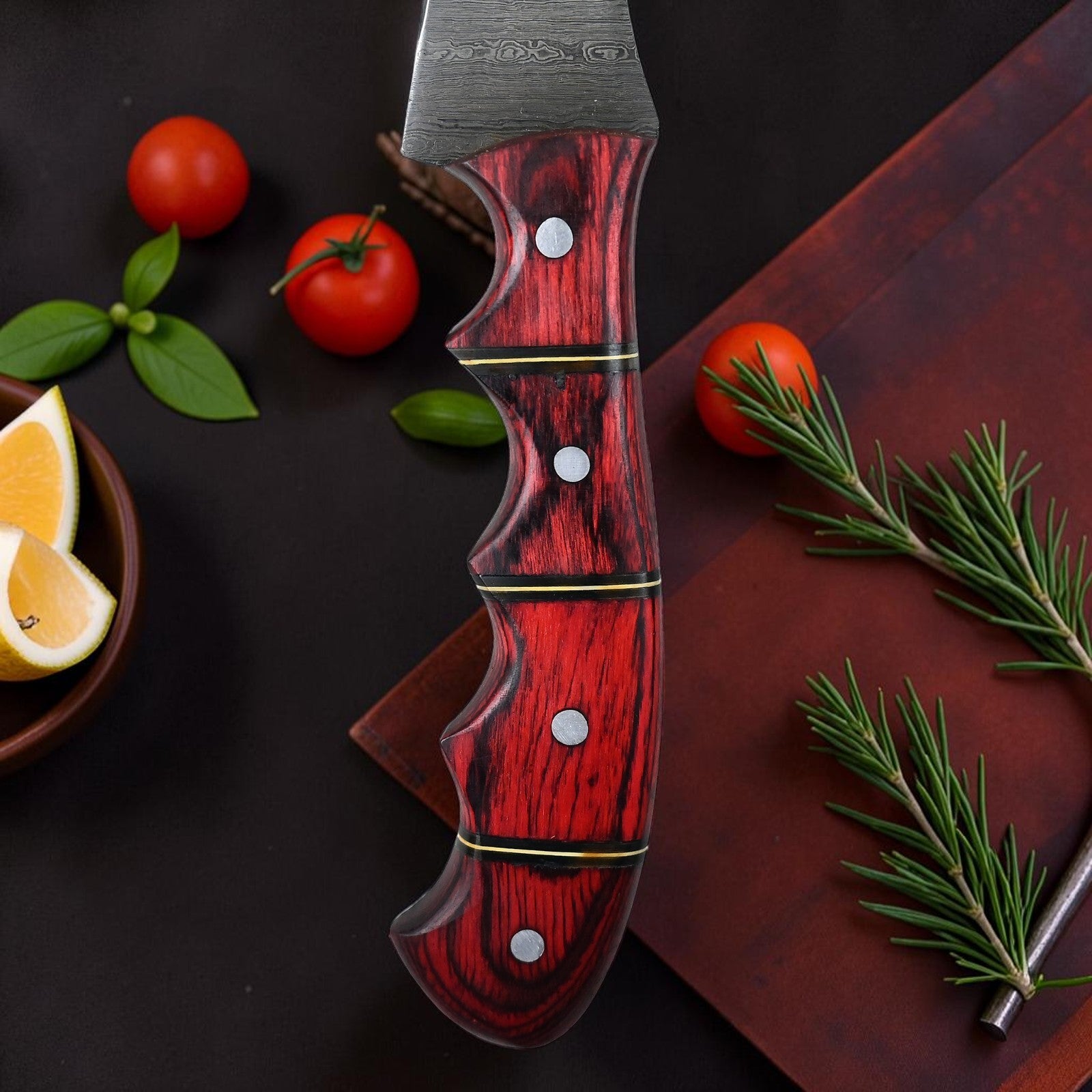Crimsonfire Damascus Fillet Knife